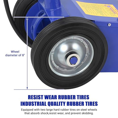 GarveeTech 22 Ton Air Hydraulic Floor Jack for Heavy Duty Trucks & Tractors – Low Profile (9"-17.7"), 4 Adapters, 46" Adjustable Handle – 44,000 Lbs Capacity - color: 22 Ton Blue
