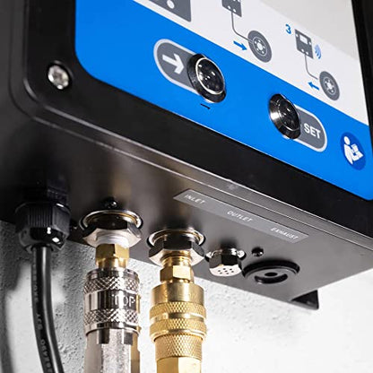 Martins Automatic Tire Inflator Deflator MW-60, 145 psi, Wall-Mounted Unit with 25’ Air Hose, Overpressure System (OPS), LCD Screen & Backlight - size: Auto Wall-Mounted 145 psi