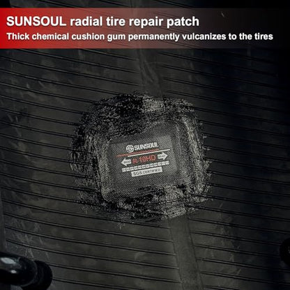 SUNSOUL 20Pcs Radial Tire Patches, 3.15" x 2.56" Heavy Duty Tire Patches | Fast Adhesion, Permanent Seal, 3 Size Options, Large Rectangular Bonding Area, Fits Car Truck, Bus, Tractor, Trailer - size: 3.15*2.56