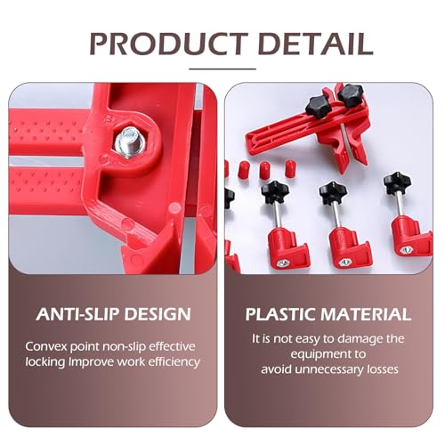 9 PCS Engine Twin Camshaft Timing Tool Kit, Compact Construction, Bumped Non-slip Timing Locking Camshaft Sprocket Clips, Portable Repair Kit, Universal Fit for Most Cars (Red)