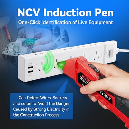 NOYAFA NF-827 Circuit Breaker Finder with 3 Accessories &GFCI Outlet Tester | Quickly Identify 90-120V AC NCV Circuit Breaker Finder Tool Circuit Tracer Tester with Storage Case, Sensitivity Adjustment