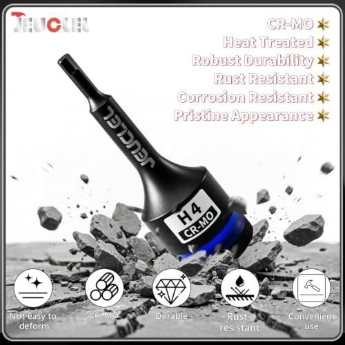 4mm Hex Impact Bit Socket, H4 1/2" Drive Allen Socket, Cr-Mo Steel | 3-Inch, Lengthen Hex Screwdriver Adapter for Electric Ratchet Wrenches Fastening Screws, Socket Wrench, Head Drill - size: 1PC | H4 4MM