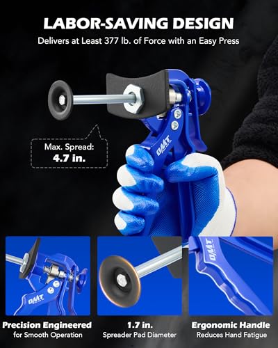 OMT Speedy Brake Caliper Compression Tool for Brake Pad Replacement, Blue | For Single Piston Dual Piston on Most Cars & Trucks; Aluminum & Steel Build; Brake Maintenance; Auto Technicians