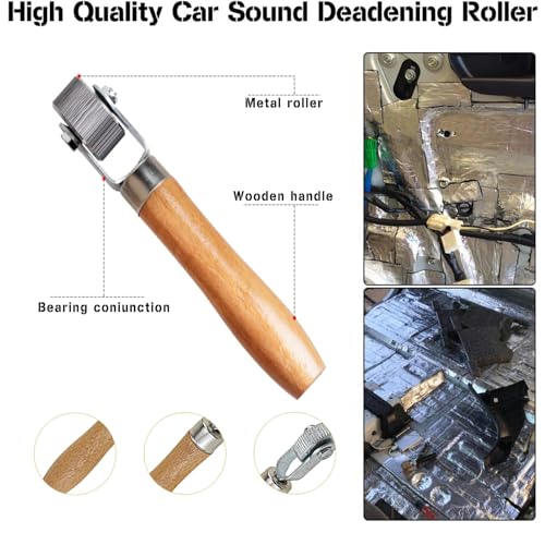 Tire Patch Roller Compaction Tool Automobile Tyre Repair Tube Stitch Puncture Rolling Wheel with Wooden Handle 7.28 Inch- 2cm - color: 20mm