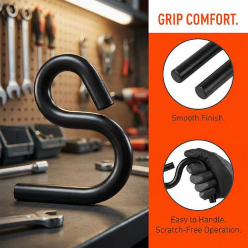 Car 6007 Lower Control Arm Prying Tool, Specialty Lower Ball Joint Press Separator Helper for 7/8" Diameter Pry Bar, Suspension Bushing Remover Pry Tool, Universal for Vehicles (Black) - color: Black