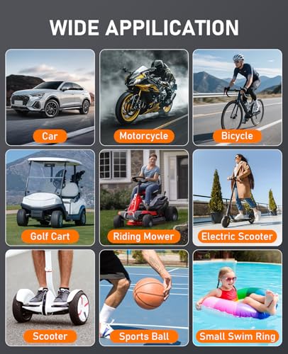 150PSI Tire Inflator Portable Air Compressor, Cordless Bike Pump | Fast Inflation, Digital Pressure Gauge, LED Light, Auto Shutoff, One-Click Start, for Car, Motorcycle, Bicycle, Ball