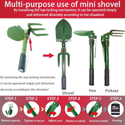Emergency Car Kit,Automotive Safety Kits with Jumper Cables, Safety Hammer | Premium Roadside Assistance Kit for Cars Gifts for New Drivers Headlamp, folding shovel,for travel and roadside emergencies - color: Green