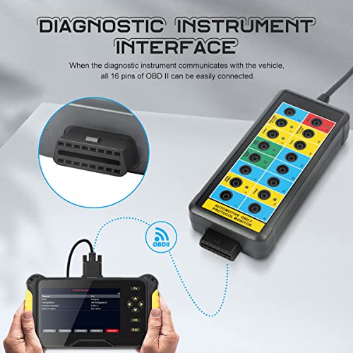 CMTOOL OBD2 Breakout Box with LED Light Indicator, Professional 16-Pin OBD Breakout Box, Automotive Electrical Diagnostic Test Tool, Portable Testing Tool