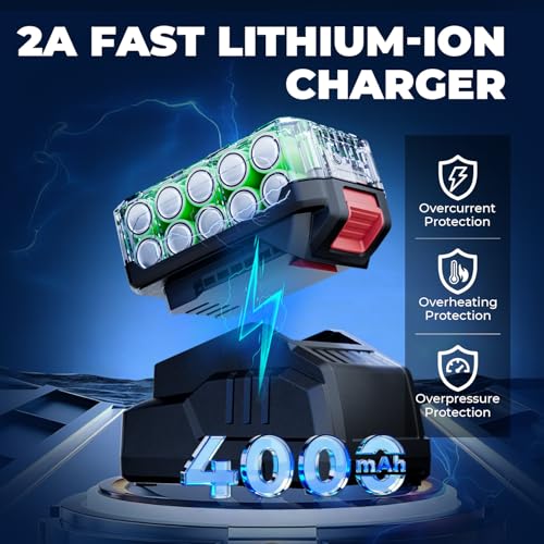 Dong Cheng 20V Brushless Impact Wrench, Max Torque 503 ft-lbs (682 N.m), 1/2 inch with 3 Mode Speed, 2400 RPM Cordless Impact Gun, Includes 4.0Ah Battery, Charger, 5 Impact Sockets and Kit Bag - style: One Battery