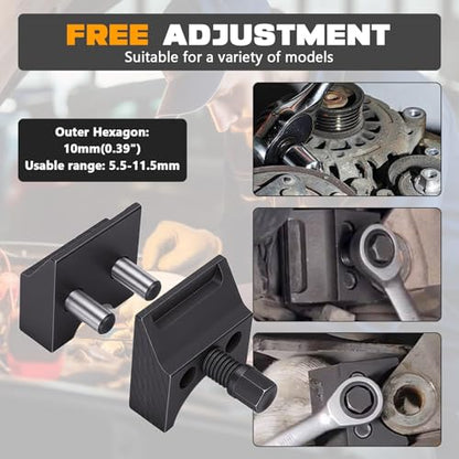 Suspension Shock Absorber Tool Kit - Strut Spreader, Steering Knuckle Separator, Pry Bar Wrench Adaptor, Lower Control Arm Pry Tool for Easy Car Suspension Disassembly & Assembly