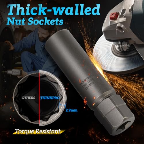 10 Spline Lug Nut Socket for TA20 17/19 Spline Lug Nut Key | Dual Drive 10 Point Wheel Lock Key, Compatible with Bimecc 10 Point Socket - color: Ta20-17/19