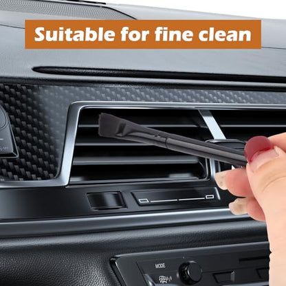 10Pcs Car Detailing Brush Set, Car Interior Detailing Brushes, Auto Ultra-Soft Cleaning, Non-Scratch, Dust Removal Brushes for Interiors & Exteriors Automotive Wheel Rim