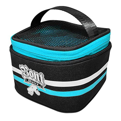 Bundle-4 Items: Bearing Press red, BPM Blue 4 Pack Wheels, Wheel Bag Black/Blue and Black/Green