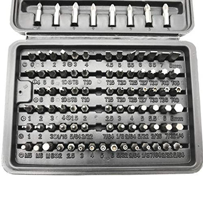 100 - Pcs 1/4 Torx Hex Torq Security Bit Set Tamper Proof Case Screwdriver - size: 100 Piece set