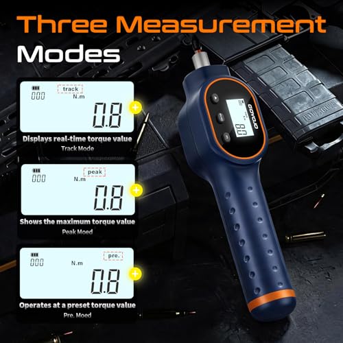 GOYOJO Digital Torque Screwdriver 7.08–70.8 in-lb / 0.8–8 Nm, 1/4" Adjustable Torque Screwdriver Set with Buzzer & Magnetic Bits, 999 Data Storage, for Gunsmithing, Electronics, and Mounting - size: 7.08–70.8 in-lb