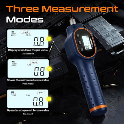 GOYOJO Digital Torque Screwdriver 7.08–70.8 in-lb / 0.8–8 Nm, 1/4" Adjustable Torque Screwdriver Set with Buzzer & Magnetic Bits, 999 Data Storage, for Gunsmithing, Electronics, and Mounting - size: 7.08–70.8 in-lb
