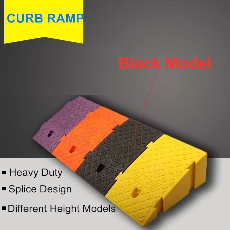 2 Pack 2.8" High Portable Curb Ramps Lightweight Plastic, Heavy Duty Plastic Threshold Ramp Set for Low Cars Driveway Loading Dock BikeMotorcycle Wheelchair Mobility, 2.8" H x 9.9" L x10.6 W (2 Pack)