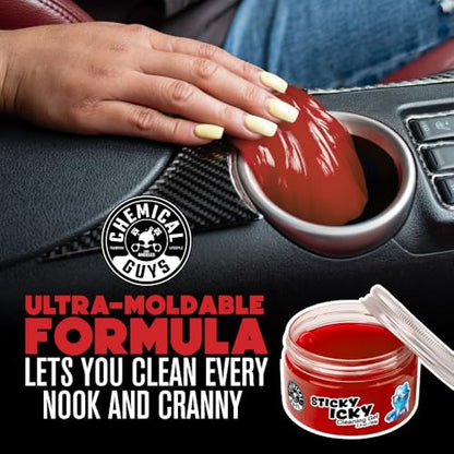 Chemical Guys, Sticky Icky Car Cleaning Gel, Apple & Strawberry, 4 Pack - size: 3.5 Ounce (Pack of 4), style: Various