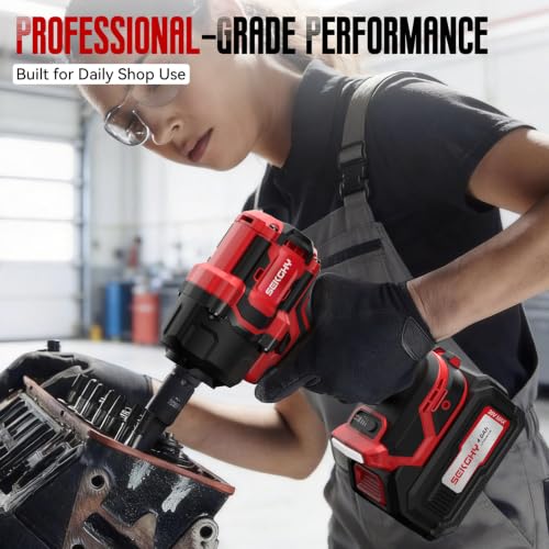 960N.m high Torque 1/2 Impact Wrench Set 2X 4.0Ah Battery | 20v Brushless cordless Electric Impact Driver 4 sleeve, outdoor Vehicle mounted Car tire Lug Nut removal tools
