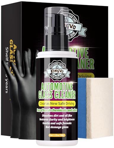 Kingvo Car Glass Cleaner Spray, Windshield Washer Fluid,Car Window Cleaner Auto Detailing Supplies Shower Door Water Spot Remover Washing Kit,100g