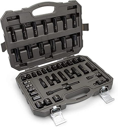 GEARWRENCH 44 Pc. 3/8" Drive 6 Point Standard & Deep Impact SAE/Metric Socket Set - 84916N (Pack of 3) - size: SAE/Metric (Pack of 3)