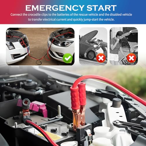 67" 150A Car Jumper Cables Heavy Duty,Automotive Battery Jumper Cables with Alligator Clips for Jump Starting Dead or Weak Batteries,Portable Jumpers Cable Kit for Most Vehicles