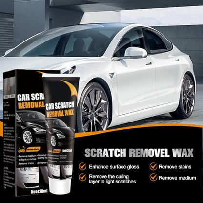 2Pcs Car Scratch Remover Wax, Professional Scratch Remover for Vehicles, Car Scratch Repair Paste for Deep Scratches with Wipe and Sponge,Universal Car Scratch Removal Wax for Deep Scratches Paste Kit