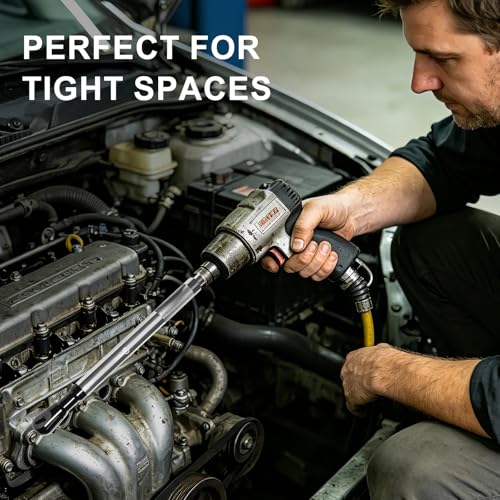 1/2 Inch Offset Extension Wrench Impact Ratchet, 120Nm Impact Ready Electric Extension Wrench with 42T Precision Gear, 430mm Ratchet Extension for Narrow Auto Repair Working Environments - color: 430mm-silvery