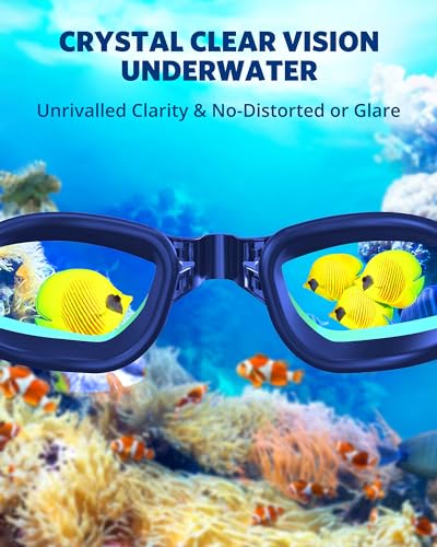 Aegend Swim Goggles, Swimming Goggles No Leaking Full Protect Adult Youth - color: Aqua Blue