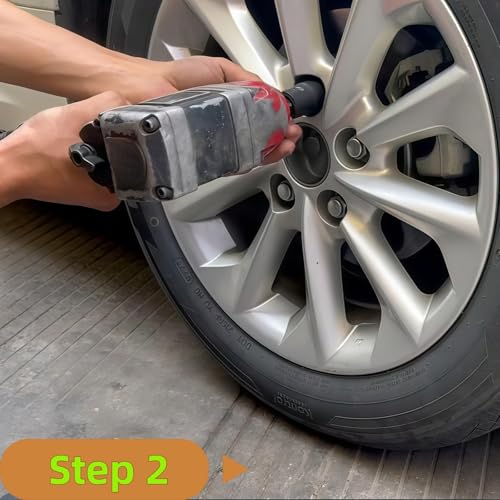 5PCS Lug Nut Removal Tool, 17/19/21/22MM Impact Bolt Extractor Set, CR-MO Steel Wheel Lock Removal Kit for Damaged/Rusted Nuts, Compatible with 1/2" Drive Impact Wrench