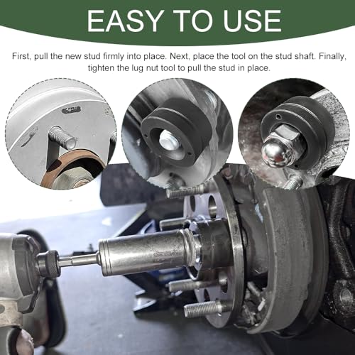 22800 Wheel Stud Installer, Tire Stud Installer Tool, Wheel Stud Puller, Universal Tire Replacement Accessories Compatible with Most All Automotive Wheels and Light-Duty Truck Wheel Stud