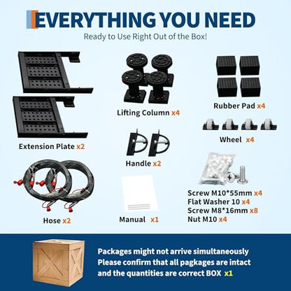 Garvee Portable Car Lift, 7,000 LBS Capacity, 26.8" Max. Height, Heavy-Duty Carbon Steel Truck Lift with 120V Power Unit