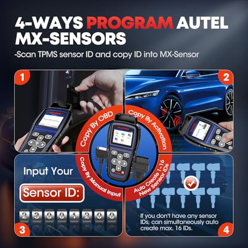 Autel MaxiTPMS TS501 PRO TPMS Programming Tool, 2026 Same as TS508WF TS508 | Up of TS501 TS408S, Relearn Activate Tire Sensors, Program MX-Sensors, Turn Off TPMS Light, Lifetime Free TPMS Tool for DIYer