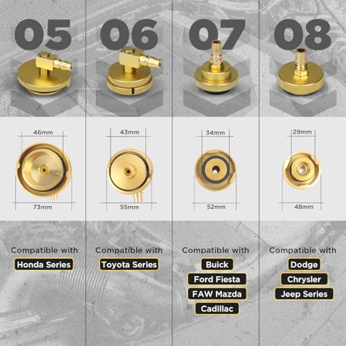 CMTOOL Master Cylinder Bleeder Kit, 20PCS Brake Bleeder Adapter Kit, Aluminum Material, Brake Pressure Bleeding Set with Quick Connector, for Most Vehicles