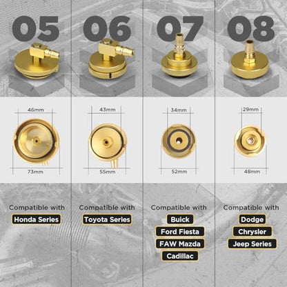 CMTOOL Master Cylinder Bleeder Kit, 20PCS Brake Bleeder Adapter Kit, Aluminum Material, Brake Pressure Bleeding Set with Quick Connector, for Most Vehicles