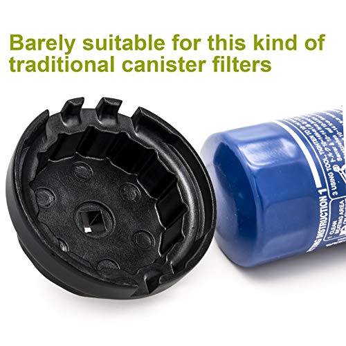 3mirrors Oil Filter Wrench, Oil Drain Tool Set Compatible with Toyota Lexus Scion Camry Tundra Highlander Sienna 2.0-5.7L Engine with 64mm Cartridge Style Oil Filter System