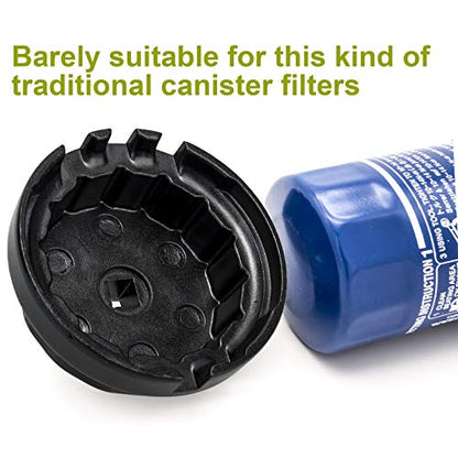 3mirrors Oil Filter Wrench, Oil Drain Tool Set Compatible with Toyota Lexus Scion Camry Tundra Highlander Sienna 2.0-5.7L Engine with 64mm Cartridge Style Oil Filter System