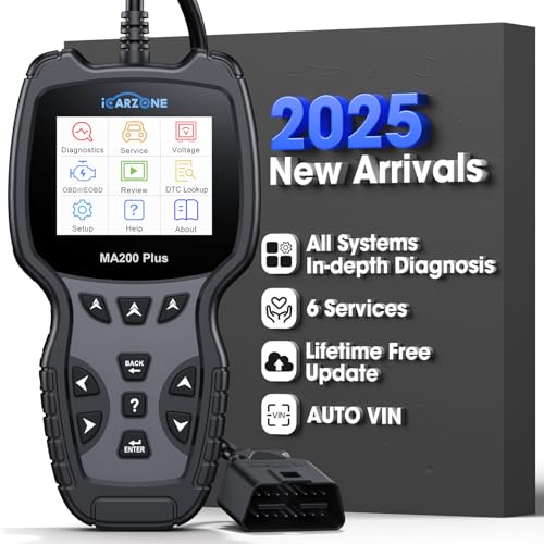 All Systems OBD2 Scanner, MA200 Plus Car Code Reader for 10000+ Car Models, with 6 Services Full OBD2 Live Data Battery Test Diagnostic Scan Tools Lifetime Free Upgrade