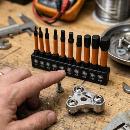 10Pcs/Set Impact Hex Head Allen Wrench Bits Set, with 1/4 Inch Hex Shank, S2 Steel Magnetic Impact Hexagonal Screwdriver Bits (50mm) - color: 50mm
