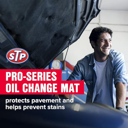 STP Heavy Duty Reusable Oil Change Mat, Extra Large Dual-Layer, Pro-Series, Absorbs Oil Leaks and Spills, 30” x 42”