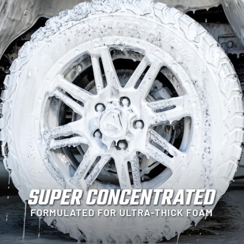 Slick Products Hybrid Ceramic Wash & Wax Super Concentrate – Extra Thick Foaming Car Shampoo & Motorcycle Wash Soap with Wax Protection – Perfect for Foam Cannon – 64 oz.