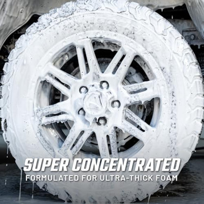 Slick Products Hybrid Ceramic Wash & Wax Super Concentrate – Extra Thick Foaming Car Shampoo & Motorcycle Wash Soap with Wax Protection – Perfect for Foam Cannon – 64 oz.