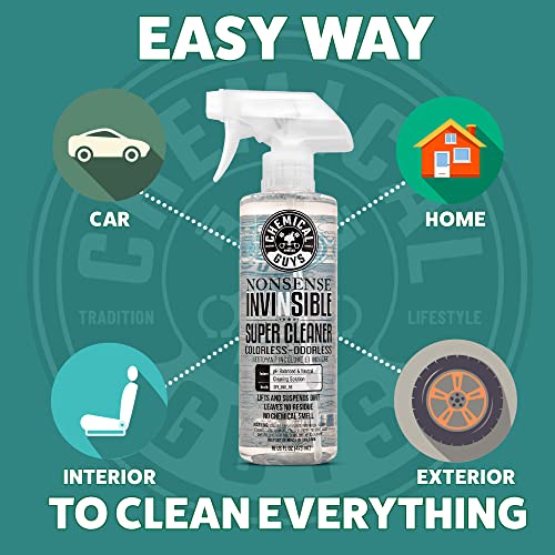 Chemical Guys Nonsense Colorless & Odorless All Surface Cleaner - Interior Cleaner, Safe for Vinyl, Rubber, Plastic, Carpet, and Upholstery, pH Balanced, Residue-Free, Unscented, 1 Gallon (128 fl oz) - style: Nonsense 128 oz