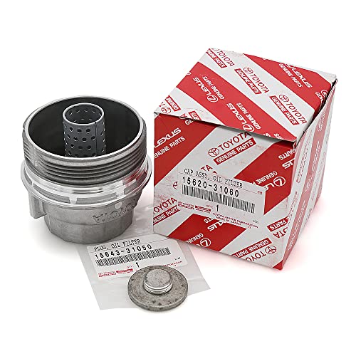 Genuine Engine Oil Filter, Housing Cap Holder, Drain Plug Washer Set w Wrench Removal Replacement Tool