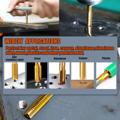 2Pcs 3-48 UNC Thread Tap, 3-48 UNC M2 HSS Right Hand Thread Milling Tap - size: 3-48UNC - 2Pcs