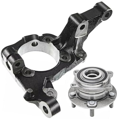 Detroit Axle - 2pc Front Right Knuckle Kit for 2007-2012 Hyundai Veracruz, 2008 2009 2010 2011 Passenger Side Steering Knuckle, Wheel Bearing Hub Assembly Replacement - size: 2UW471963/Kit