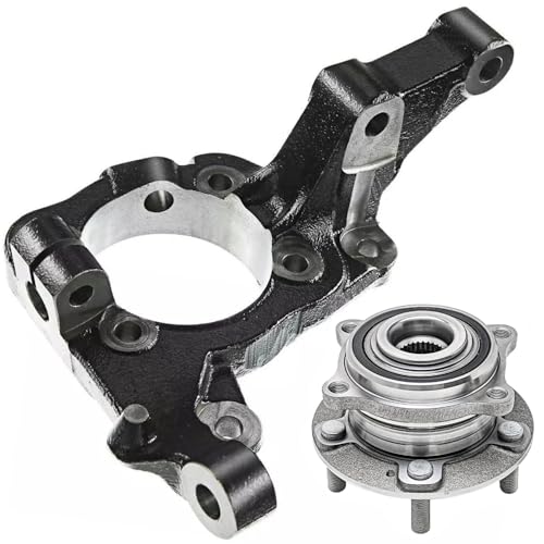 Detroit Axle - 2pc Front Right Knuckle Kit for 2007-2012 Hyundai Veracruz, 2008 2009 2010 2011 Passenger Side Steering Knuckle, Wheel Bearing Hub Assembly Replacement - size: 2UW471963/Kit