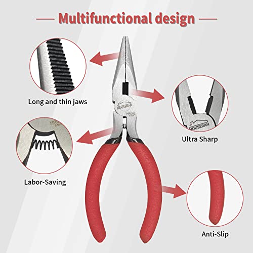 Needle Nose Pliers, 5 Inch, 10 Pack, Jewelry Making Tools | Small Needle Nose Pliers for Cutting and Bending Wire, Small Pliers for DIY, Crafts, Jewelry Making - color: 10 Pcs