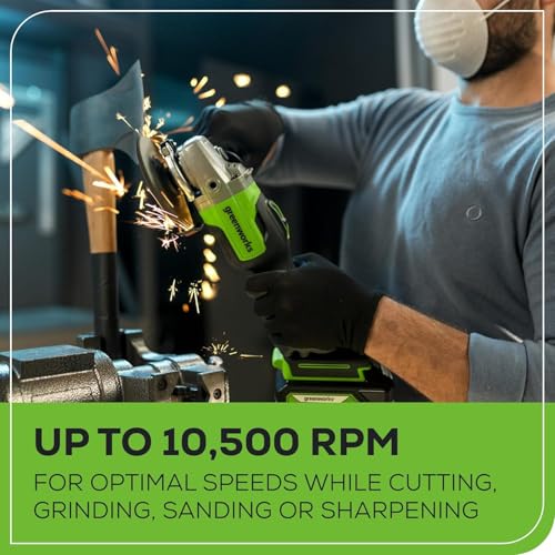Greenworks 24V Brushless 3 pcs Cordless Power Tool Combo Kit, include Drill Driver, Angle Grinder, Impact Driver, 1 x 4Ah Batteries, 1 x 2Ah Batteries and 1× 2A Charger - size: 3PCS Combo Kits(Drill+Driver+Angle Grinder)