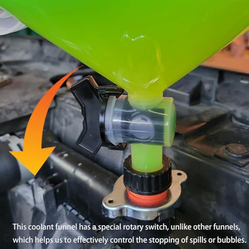 Coolant Funnel Kit 丨 15-Piece Set with 5 Adapters 丨 No-Spill Radiator Funnel 丨 for Cars & Light Trucks